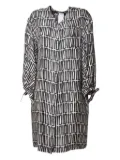 'S Max Mara geometric-print tie-cuff dress - Black