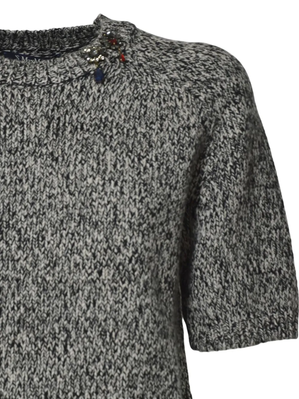 'S Max Mara Verfraaide trui met korte mouwen Zwart