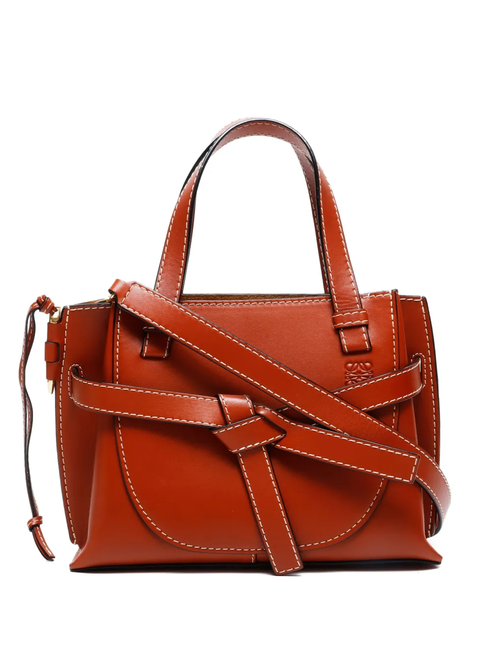 Pre-owned Loewe 2010-2020 Mini Gate Shoulder Bag In Brown