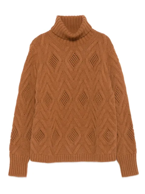 Kangra jacquard-knit diamond-pattern sweater