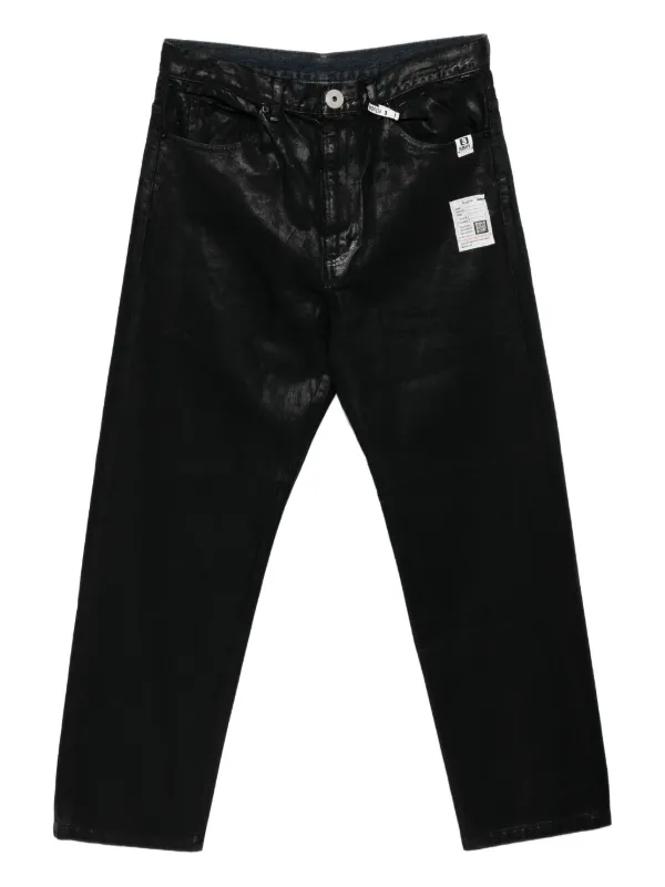 パンツ maison MIHARA YASUHIRO Maison MIHARA YASUHIRO two-tone Coated Jeans | Black | FARFETCH