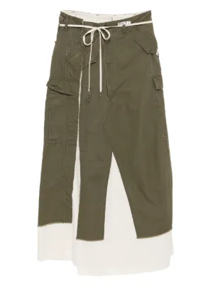 Sacai ストライプ プリーツスカート | グレー | FARFETCH JP