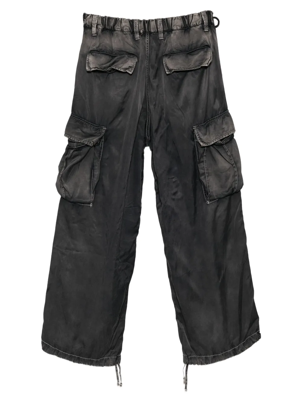 Maison MIHARA YASUHIRO verwassen effecten cargo broek - Zwart