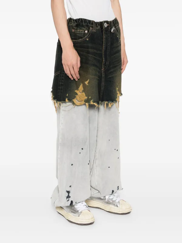 Maison MIHARA YASUHIRO ダメージ スカート | ブルー | FARFETCH JP