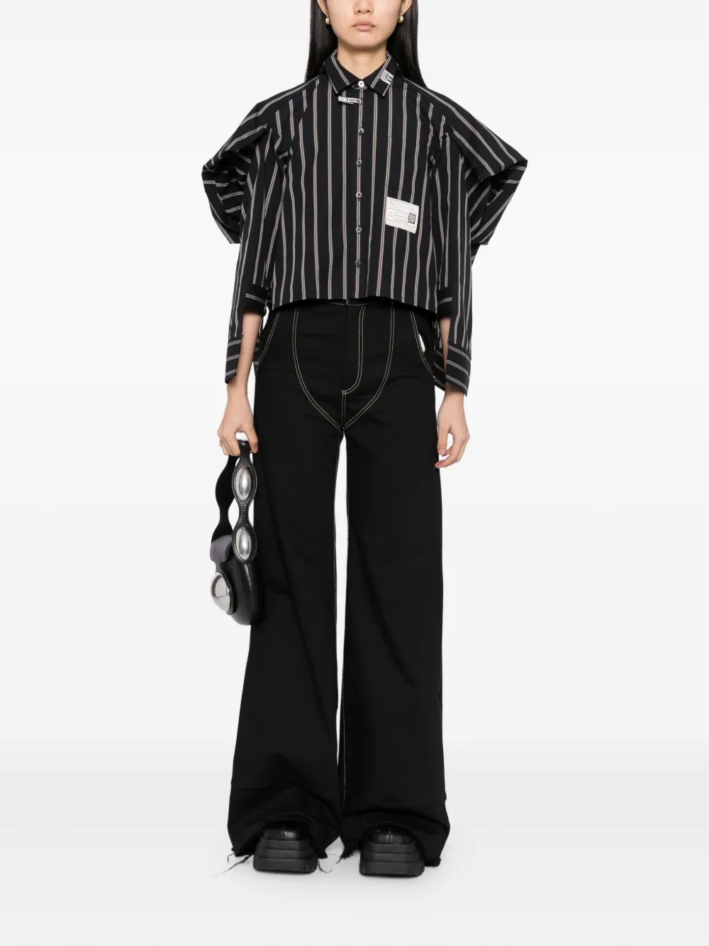 Maison MIHARA YASUHIRO Asymmetrisch blouse - Zwart