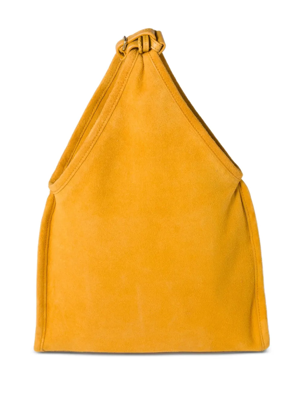Miu Leren shopper met kwastje Geel