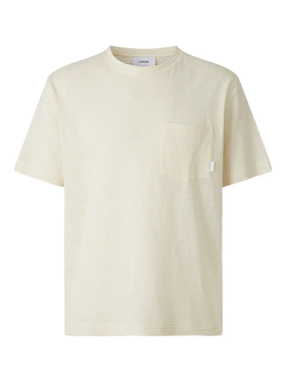 Lardini striped pocketed T-shirt Geel