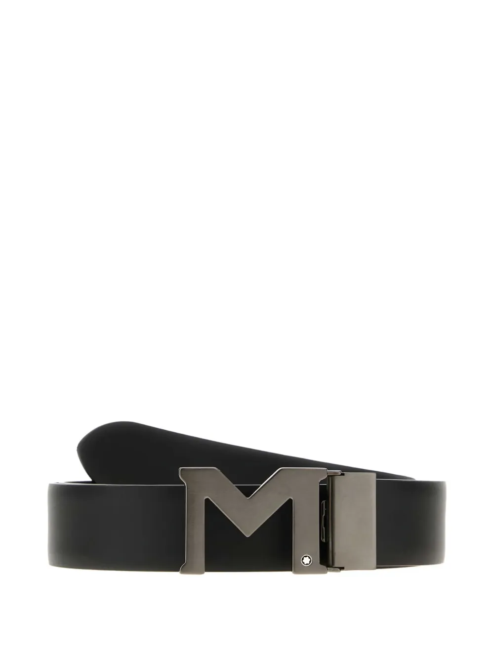 Montblanc M-buckle leather belt Zwart