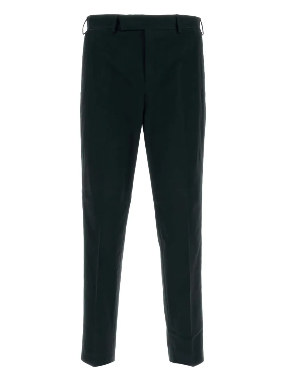 straight-leg cotton-blend trousers
