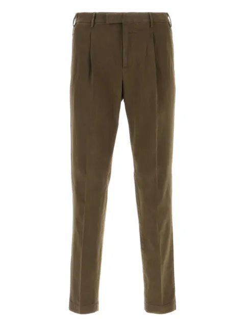 PT Torino pleated cotton-blend trousers