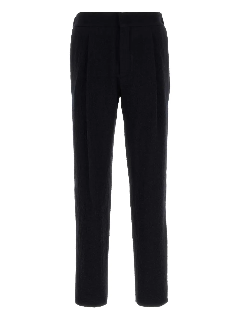 Giorgio Armani textured back-pocket trousers Blauw