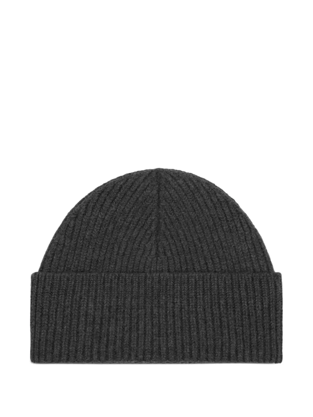 AMI Paris ribbed heart-logo beanie hat - Grijs