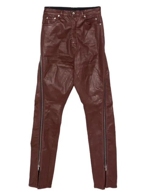 Rick Owens DRKSHDW zip-detail leather jeans