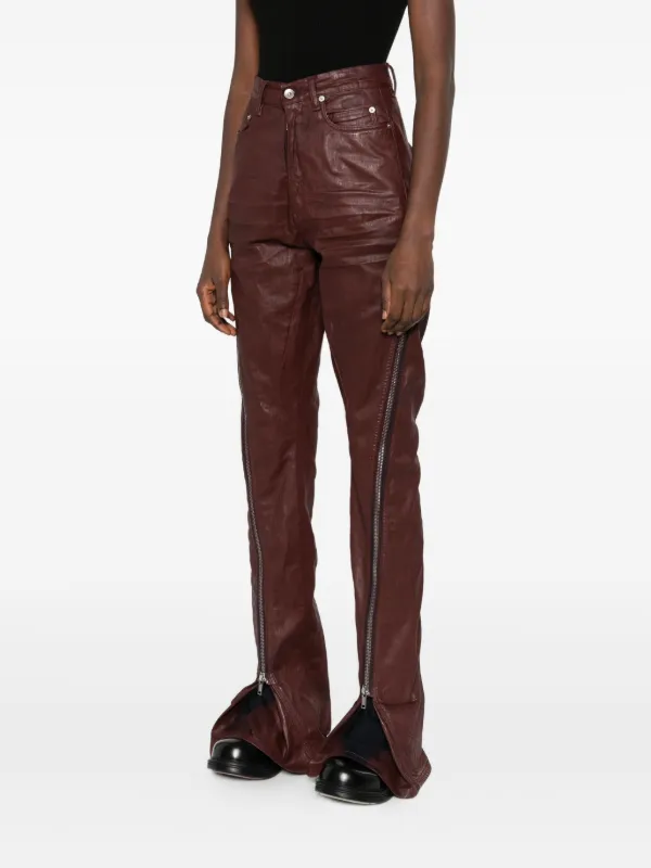 Rick Owens DRKSHDW Bolan Banana side-zip Jeans | Red | FARFETCH