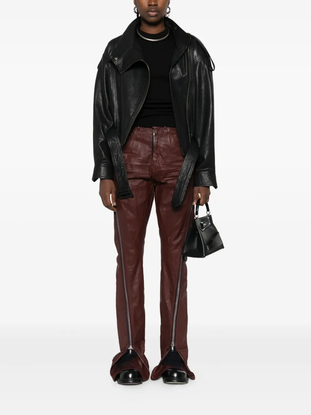 Rick Owens DRKSHDW Bolan Banana side-zip jeans - Rood