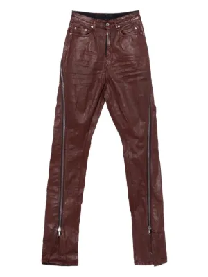 Rick Owens DRKSHDW Bolan wax-coated Jeans | Red | FARFETCH