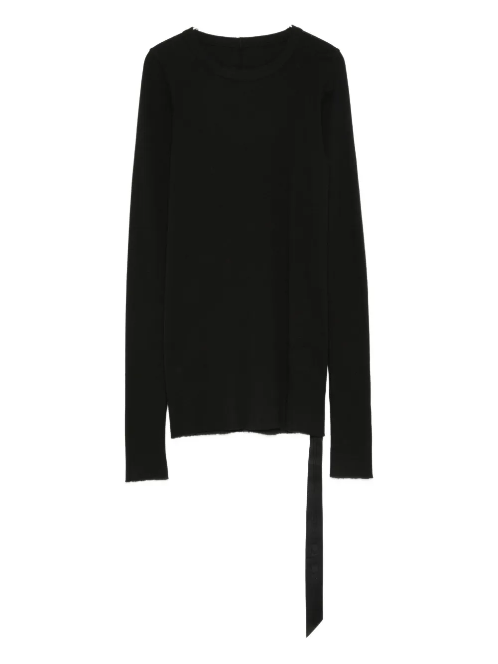 Rick Owens DRKSHDW long-sleeve tie-detail top Zwart