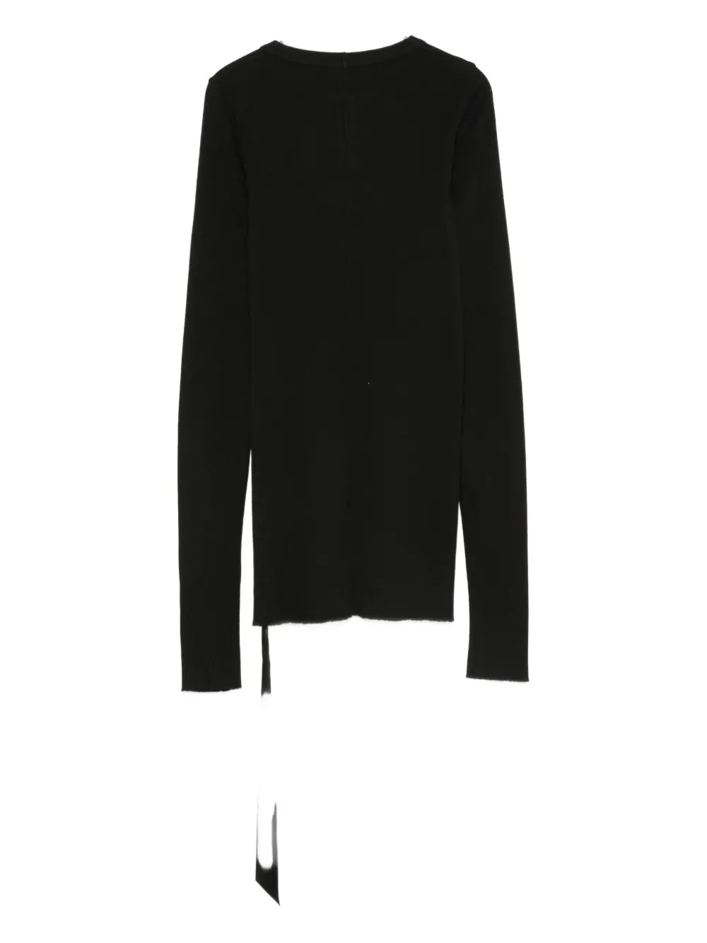 Rick Owens DRKSHDW long-sleeve tie-detail top Zwart