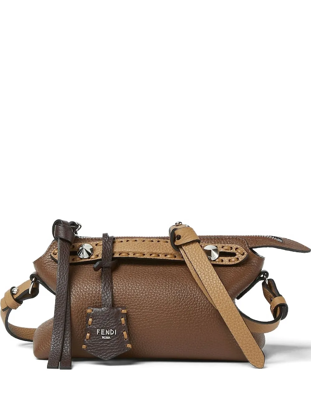 FENDI mini By The Way Selleria leather handbag Bruin