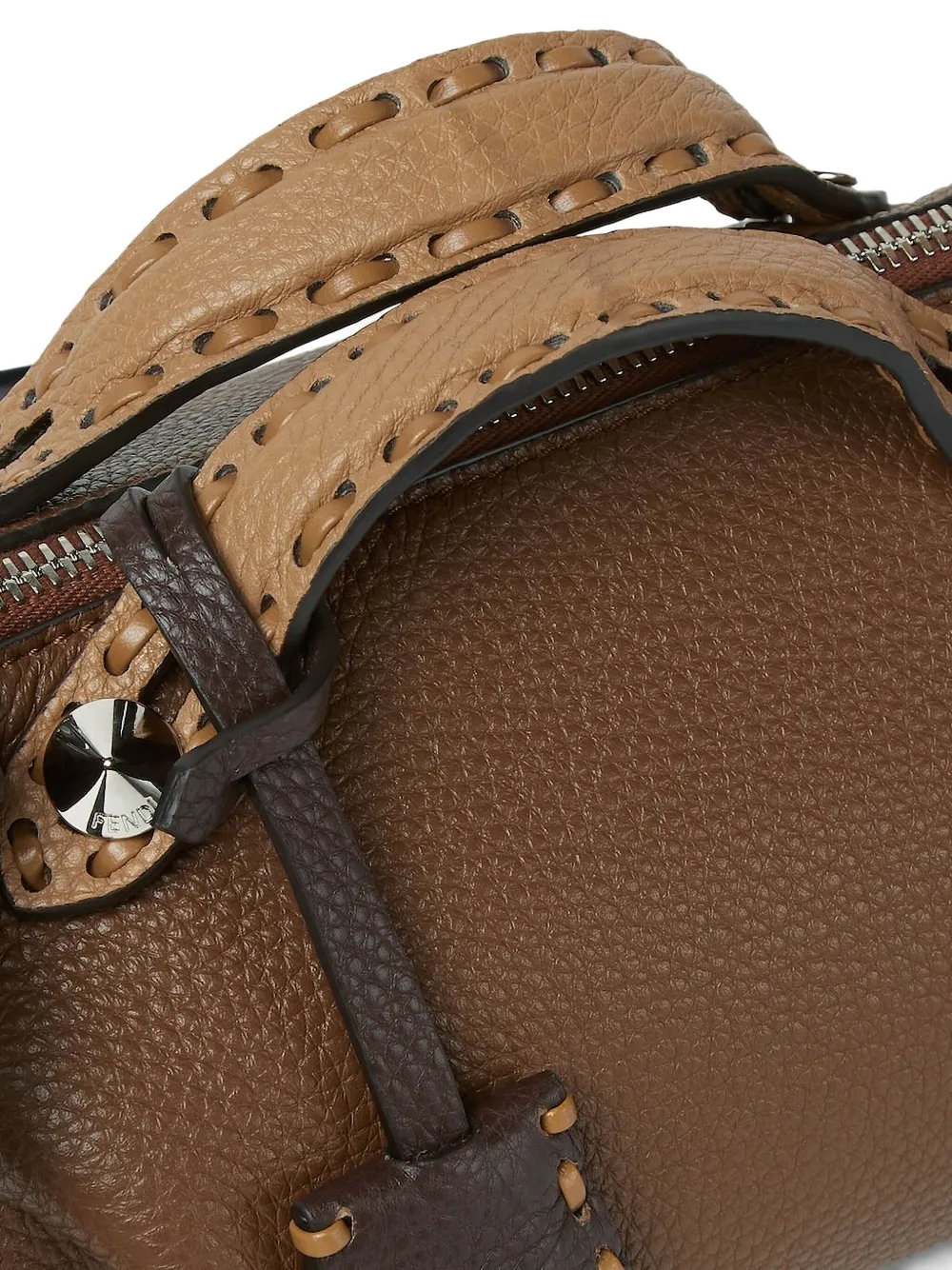 FENDI mini By The Way Selleria leather handbag Bruin