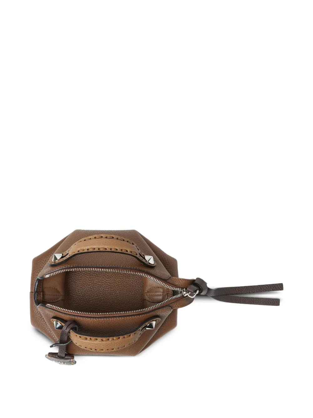 FENDI mini By The Way Selleria leather handbag Bruin