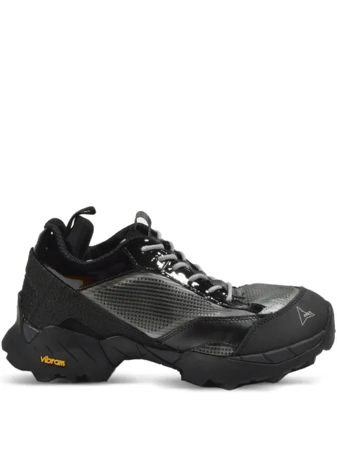 ROA patent-leather panelled hiking boots 