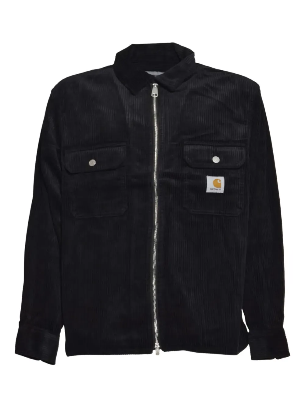 Carhartt WIP Reynold fløjlsskjorte med lynlås | sort | Image 1