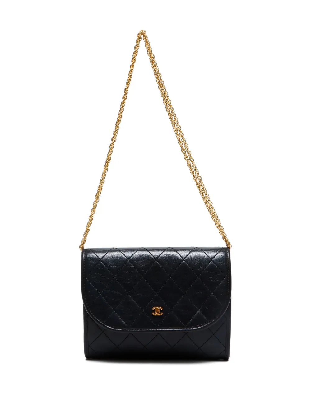 Pre-owned Chanel 1980-1990 Quilted Shoulder Bag In Black