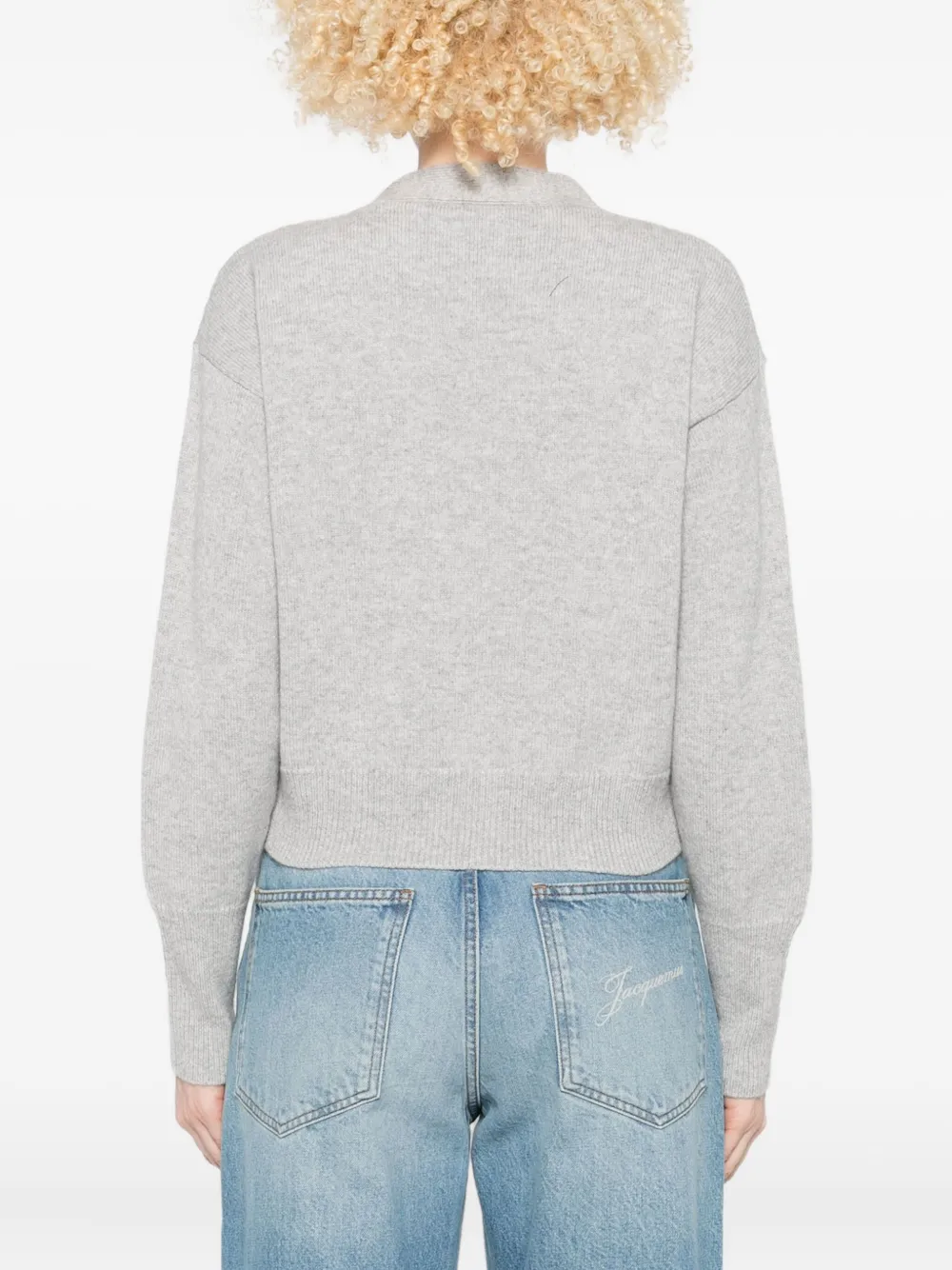 Kangra Cashmere Button-front V-neck Cardigan In Gray