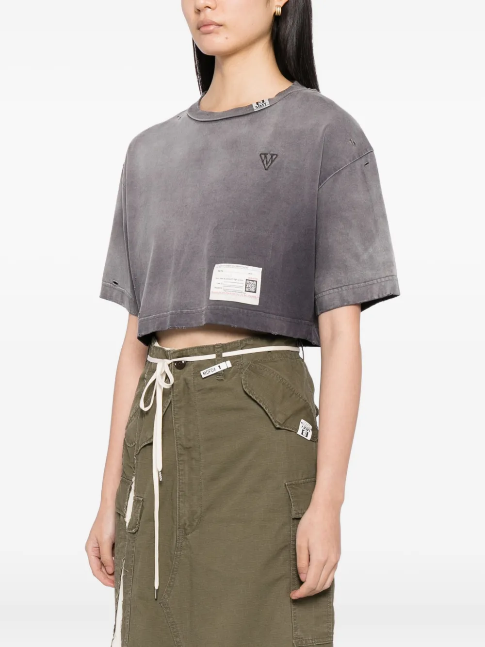 Maison MIHARA YASUHIRO T-shirt met logo Grijs