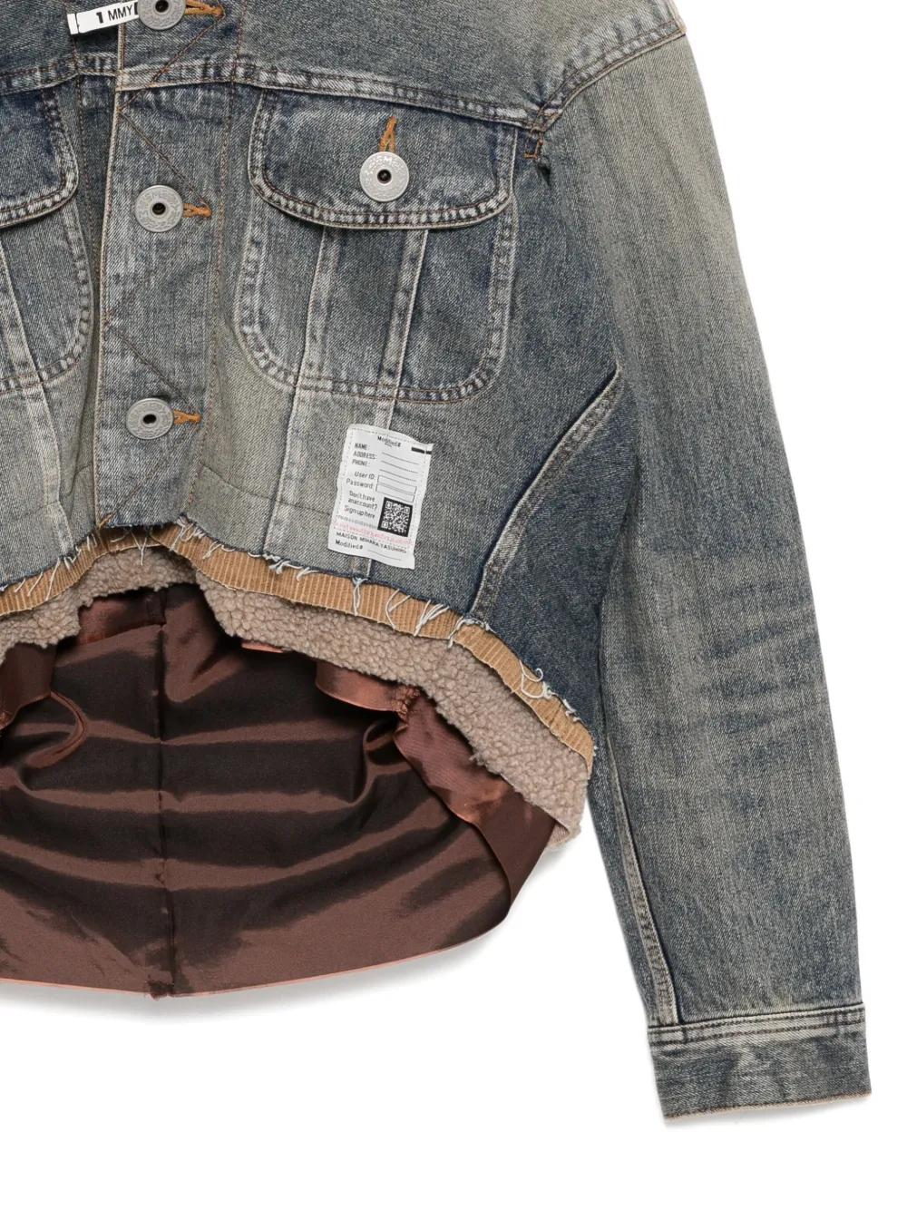 Miharayasuhiro Triple-layered Distressed Jacket In Blue