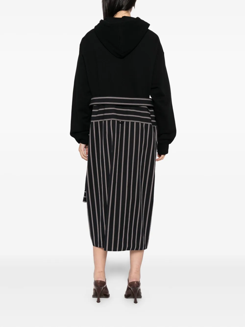 Maison MIHARA YASUHIRO Jurk met hoodie Zwart