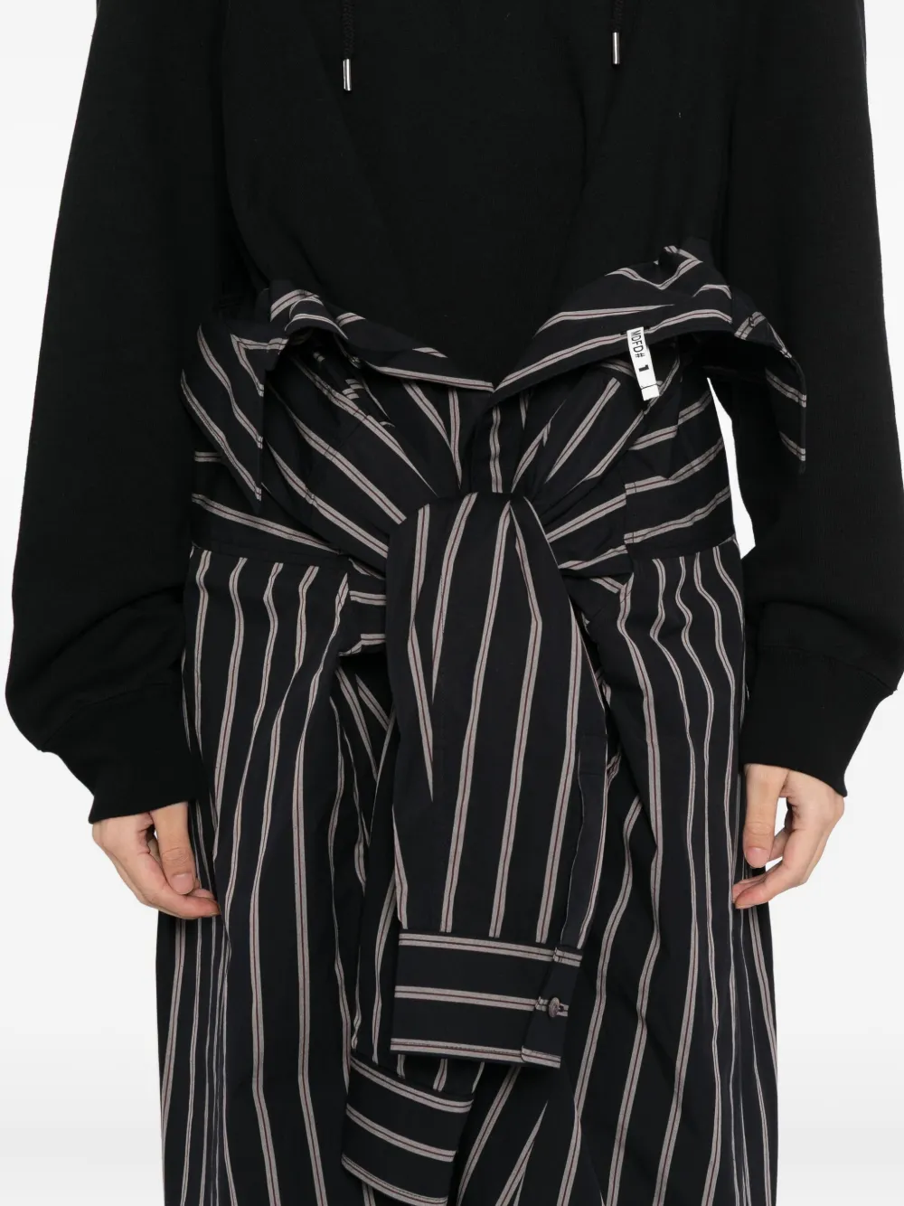 Maison MIHARA YASUHIRO Jurk met hoodie Zwart