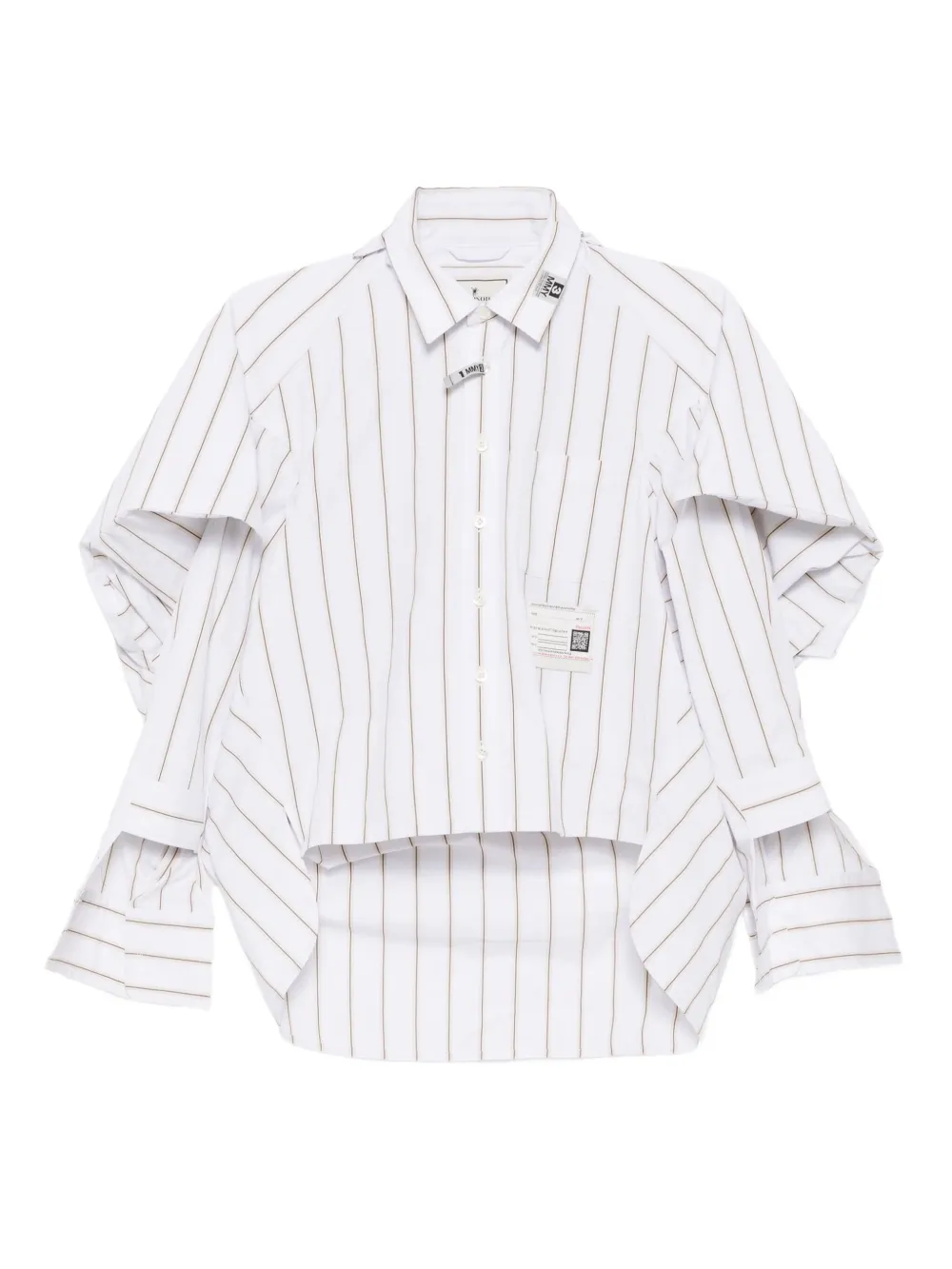 Miharayasuhiro Distressed Cotton Shirt In White