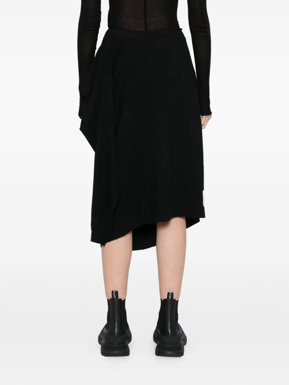 Miharayasuhiro Pocket Label Skirt In Black