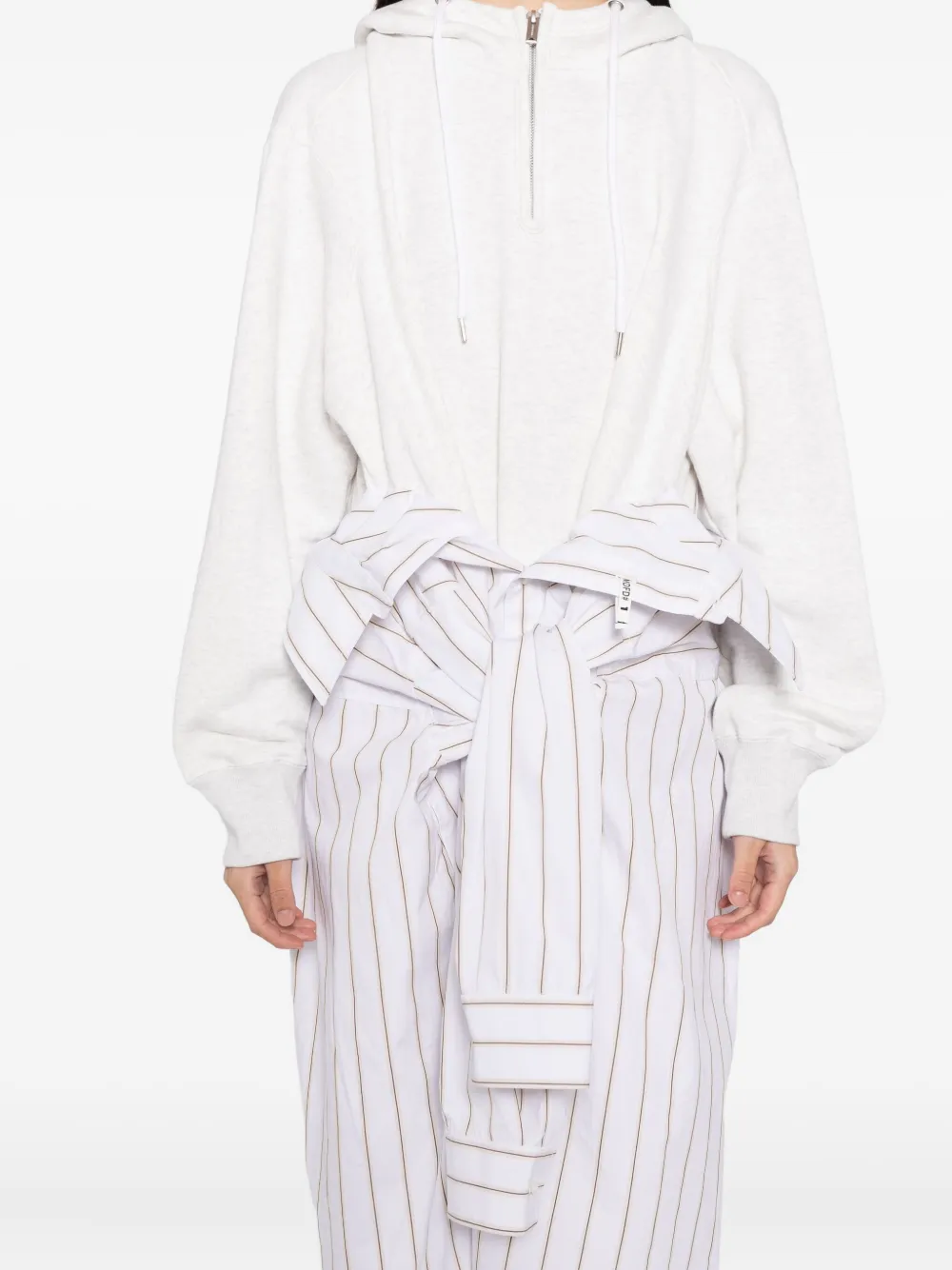 Maison MIHARA YASUHIRO Jurk met hoodie Grijs