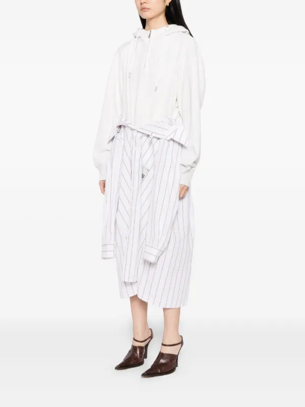 Maison MIHARA YASUHIRO Combined Hoodie Dress | Grey | FARFETCH