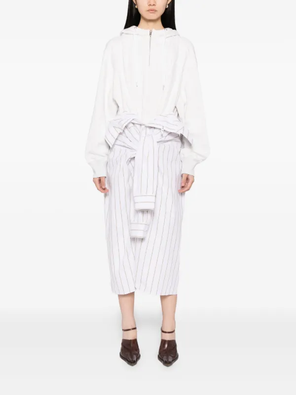 めい Maison MIHARA YASUHIRO Combined Hoodie Dress | Grey | FARFETCH