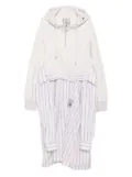 Maison MIHARA YASUHIRO combined hoodie dress - Grey