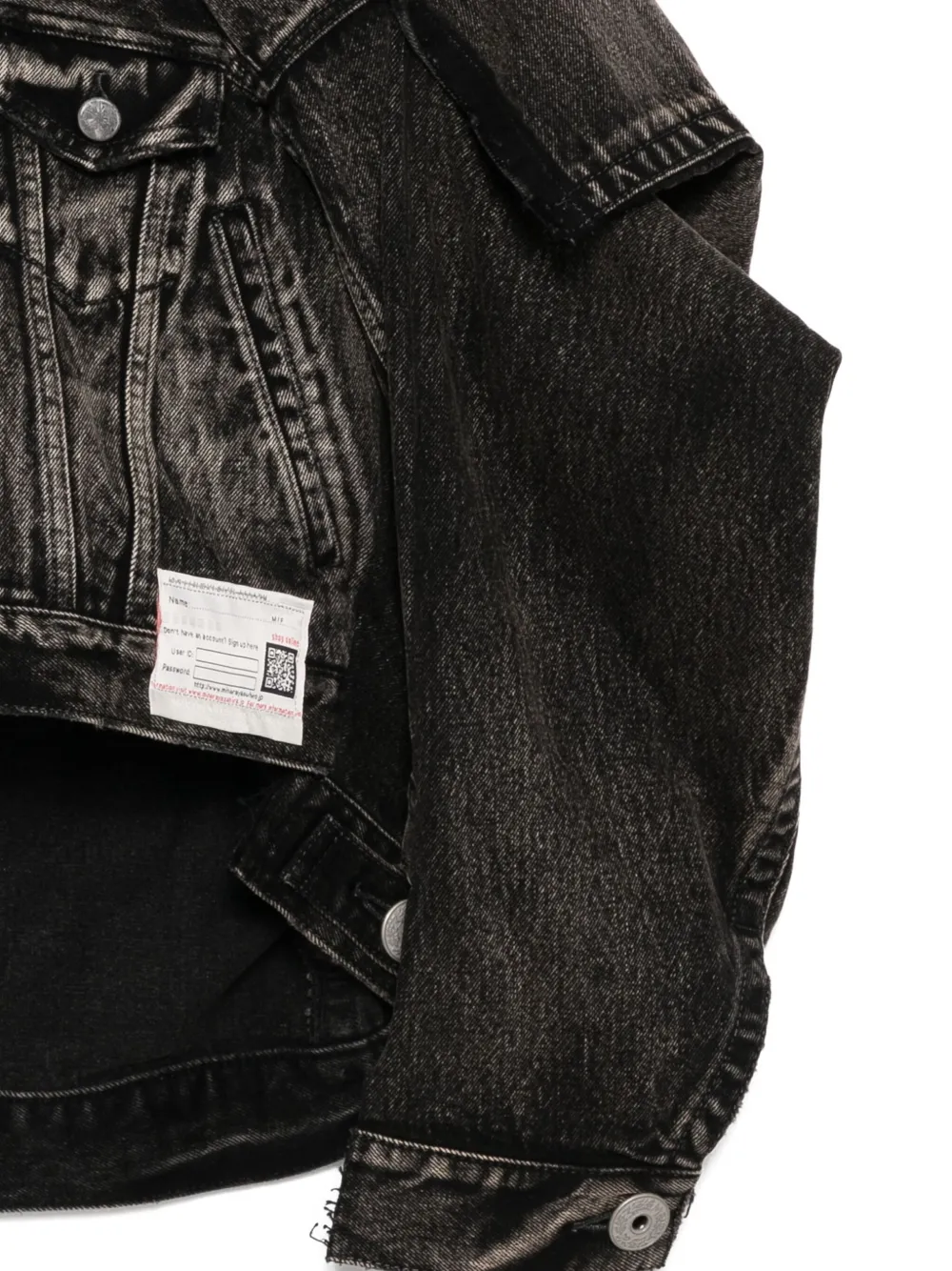 Miharayasuhiro Distressed Denim Jacket In Black