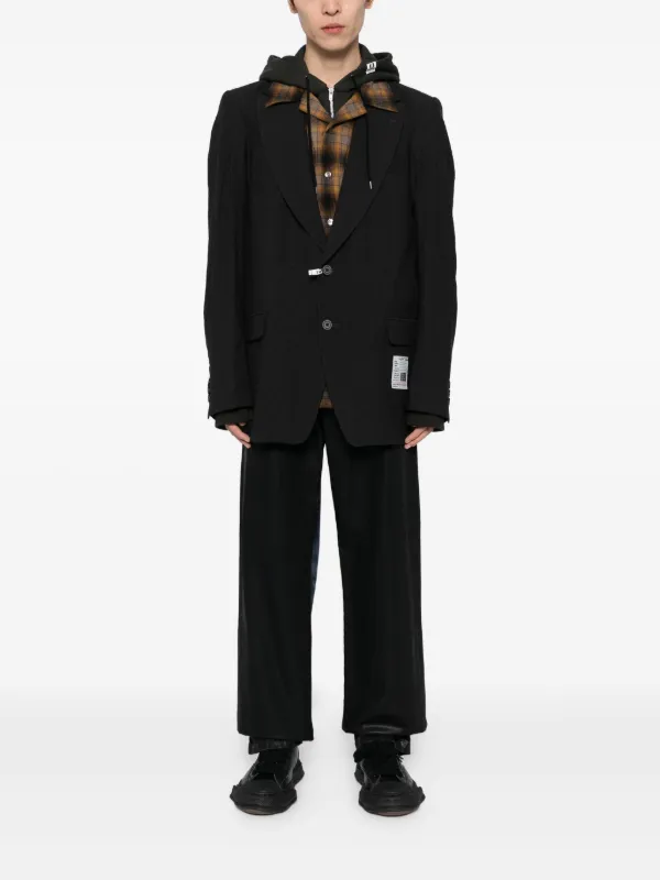 Maison MIHARA YASUHIRO multi-layer Hooded Jacket | Black
