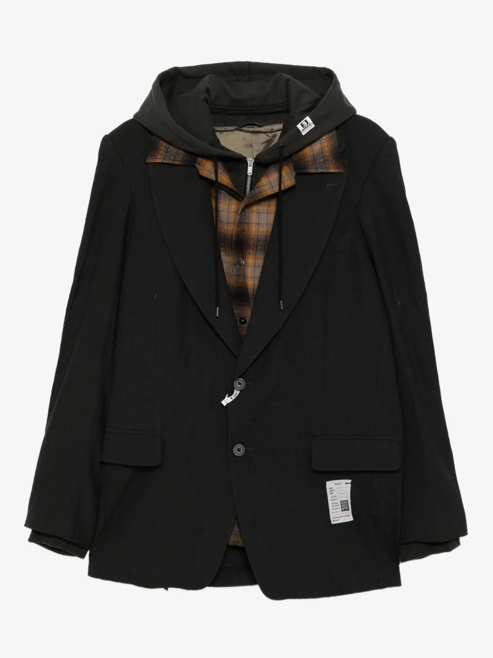 Maison MIHARA YASUHIRO multi-layer hooded jacket | Black | Image 1