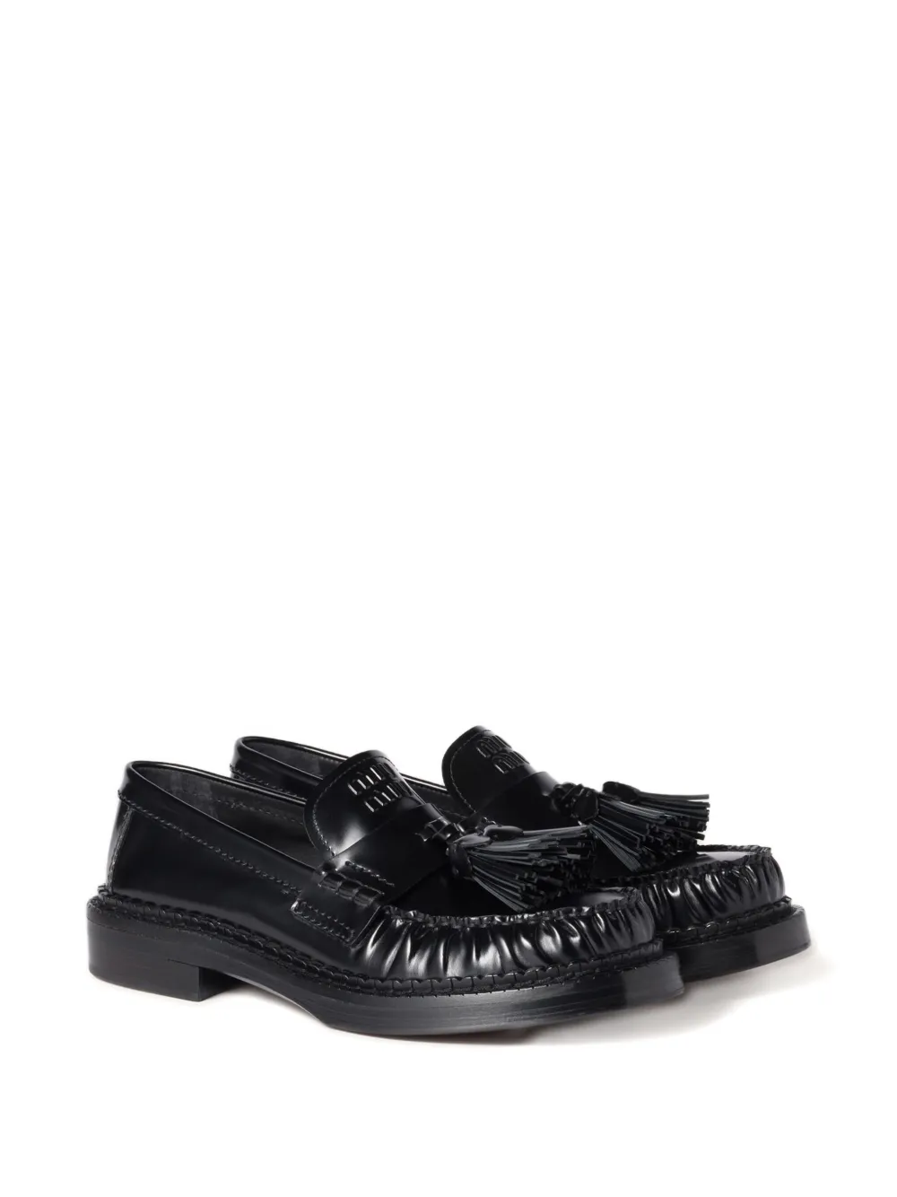 Miu Loafers verfraaid met kwastje Zwart