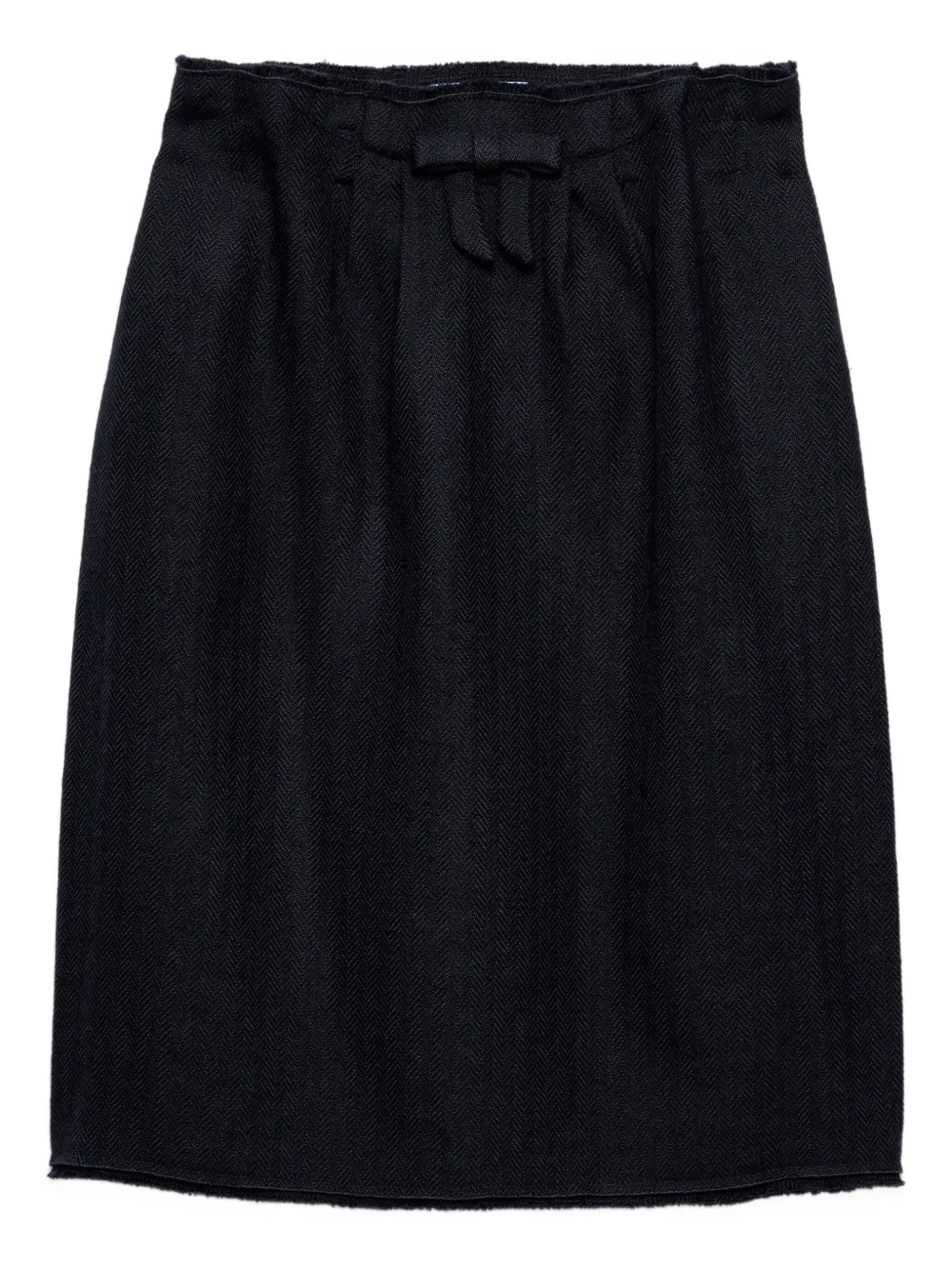 Prada Midi-rok met strikdetail en franje Blauw