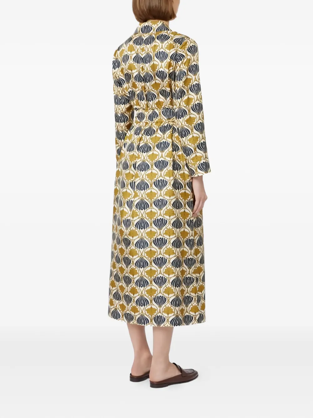 'S Max Mara Albert floral-print belted dress Geel