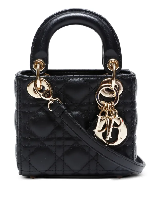 Christian Dior Pre-Owned 2010-2024 Micro Lady Tote Bag Black