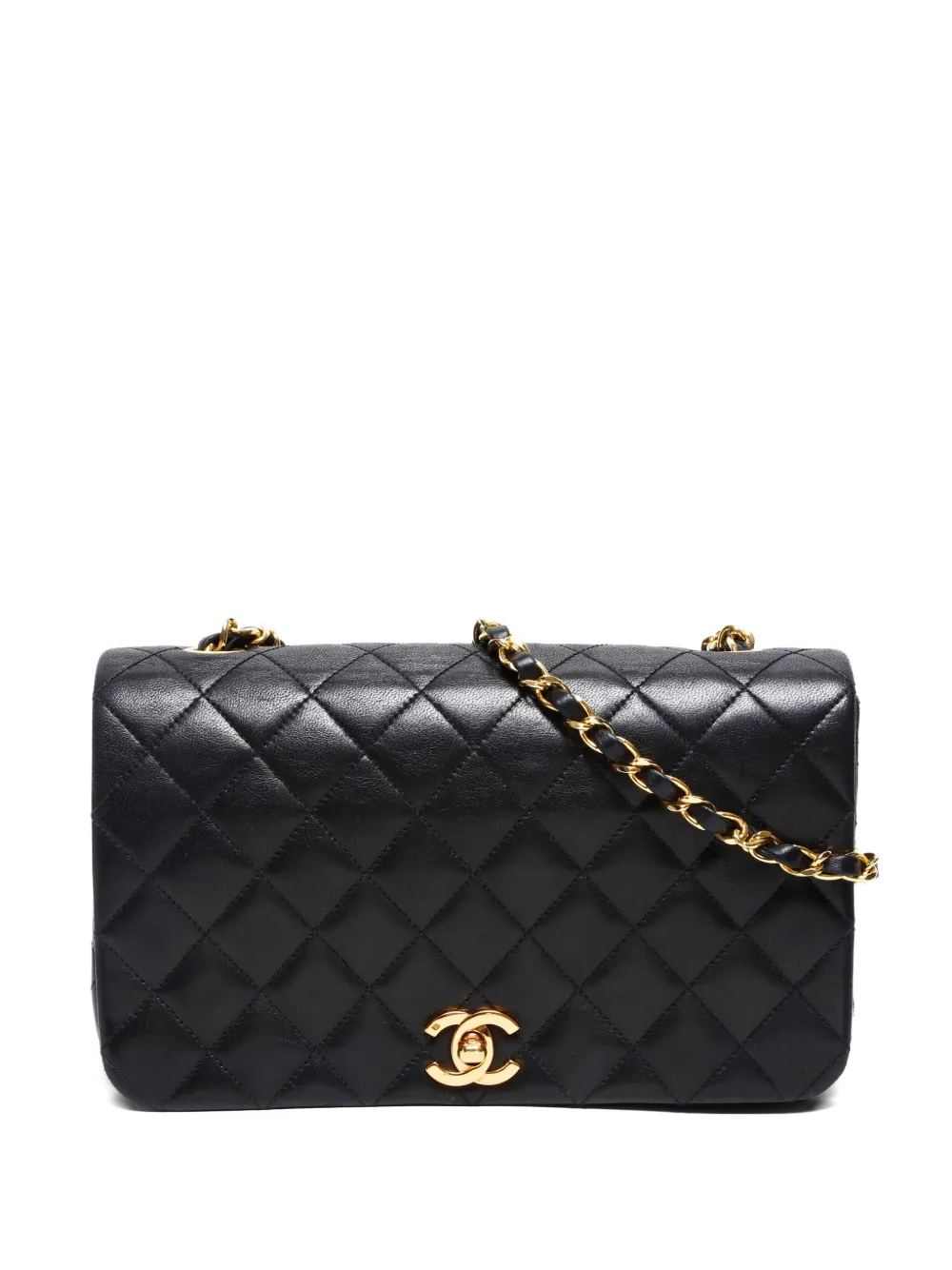 CHANEL Pre-Owned 1989-1991 フルフラップ ショルダーバッグ - ブラック CHANEL Pre-Owned 1989-1991 フルフラップ ショルダーバッグ - ブラック