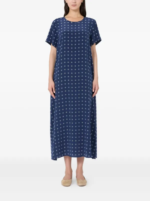 Weekend Max Mara プリント シルクドレス | ブルー | FARFETCH JP