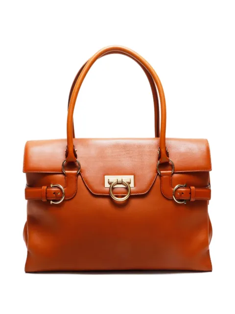 Ferragamo Pre-Owned 2000-2015 Gancini buckle leather tote bag