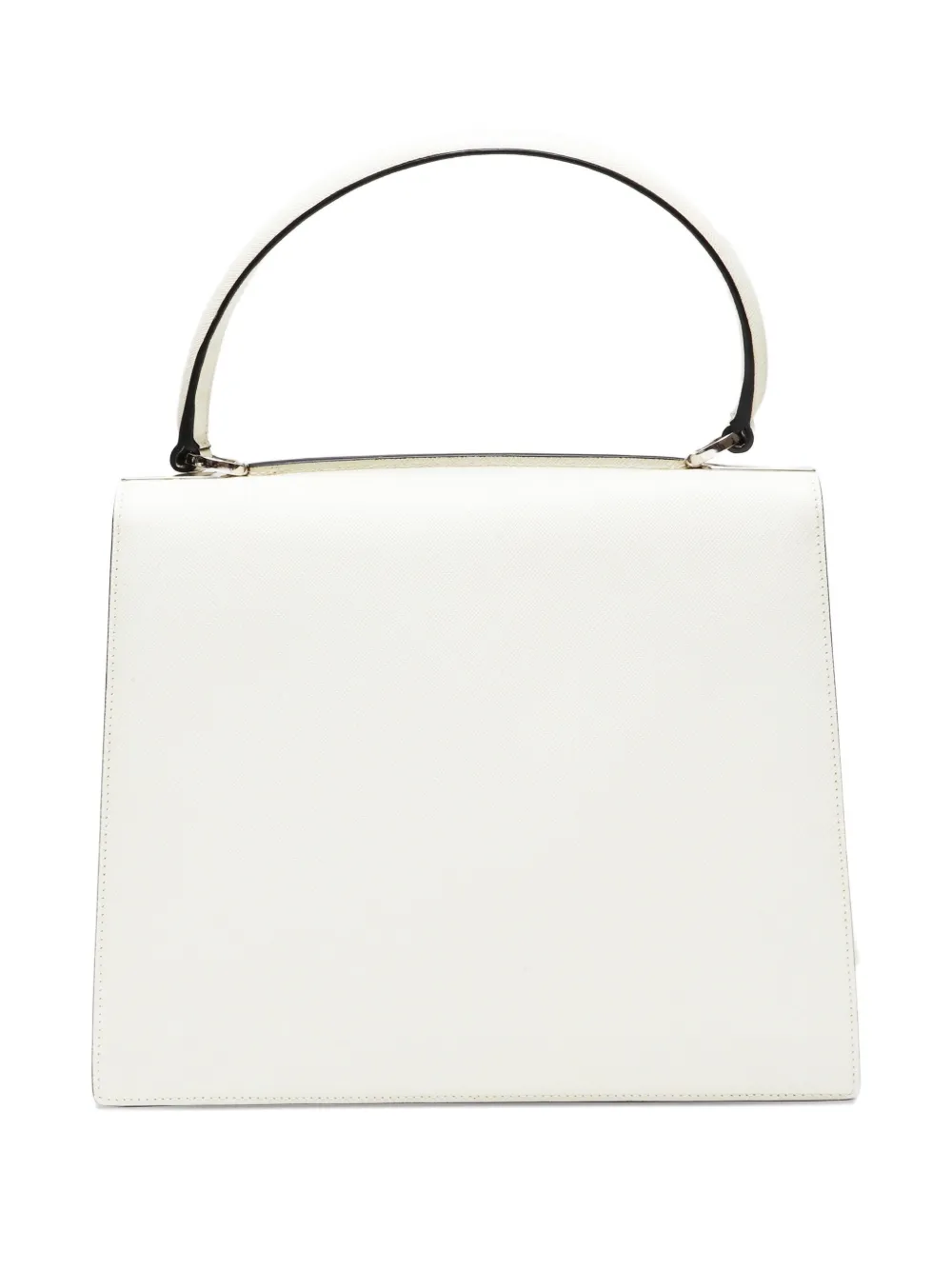Pre-owned Ferragamo 2000-2015 Gancini Two-way Tote Bag In White